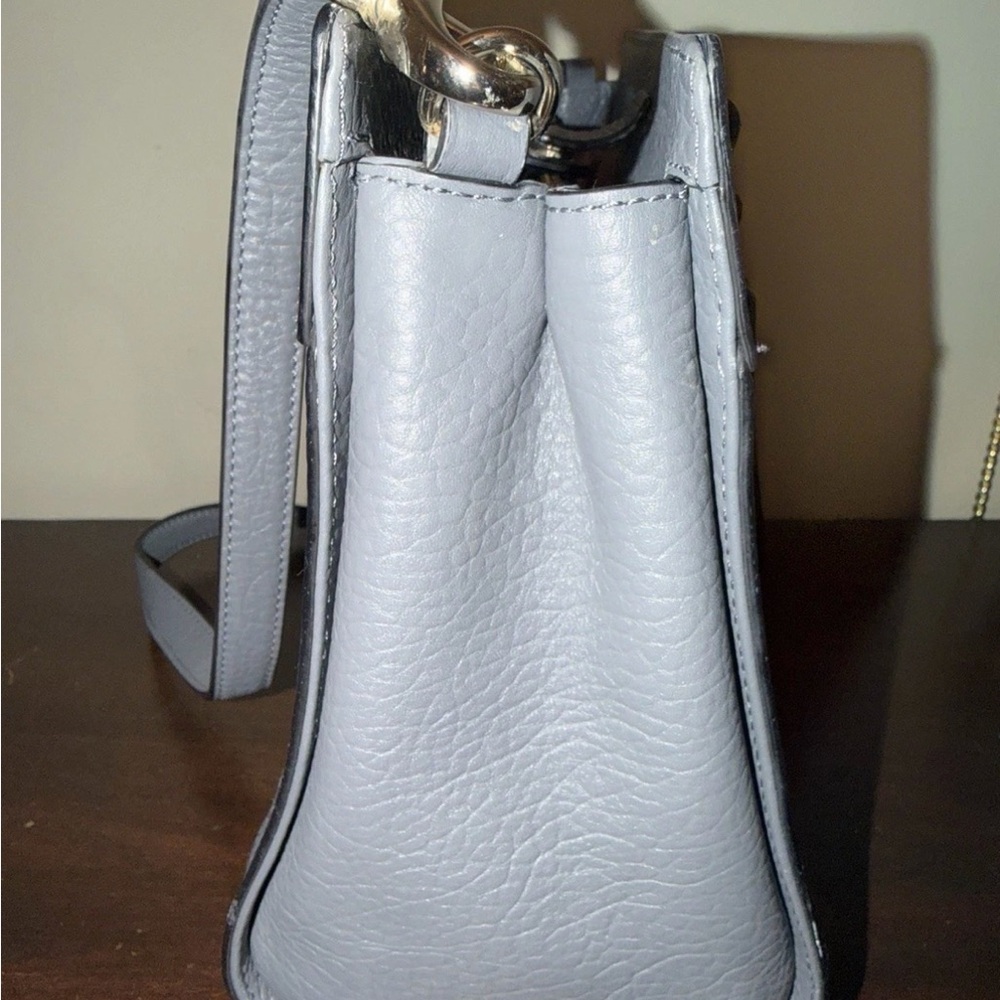 Kate Spade Charcoal Gray Romy Perri Lane Leather Perforated Satchel Crossbody - Picture 5 of 13